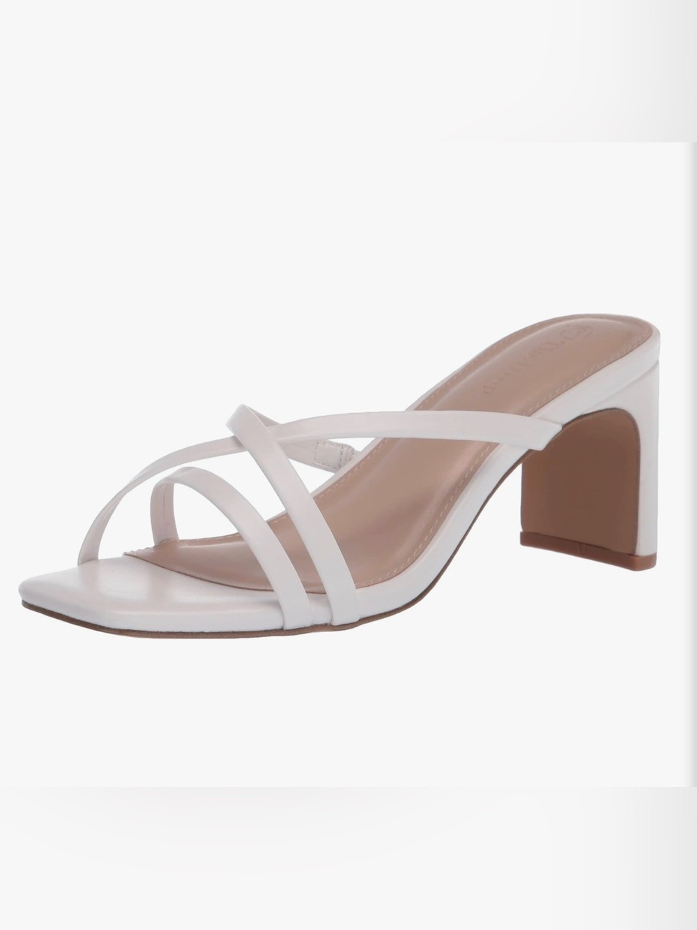 Size 5 Strappy White Kitten Heel Sandals - The Drop (worn once)